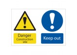 ’Danger Construction Site’ Hazard Sign