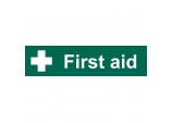 ’First Aid’ Safety Sign, 200 x 50mm