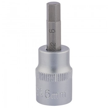 Socket with Hexagonal Bit, 3/8” Sq. Dr., 6mm Socket with Hexagonal Bit, 3/8” Sq. Dr., 6mm