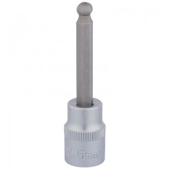 Ball End Hexagonal Socket Bits, 3/8” Sq. Dr., 6mm Ball End Hexagonal Socket Bits, 3/8” Sq. Dr., 6mm
