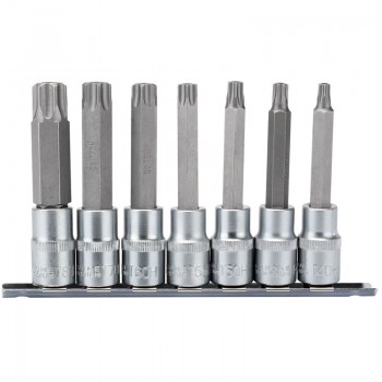 Draper TX-STAR® Security Socket Bit Set, 1/2&rdquo; Sq. Dr., 100mm (7 Piece)