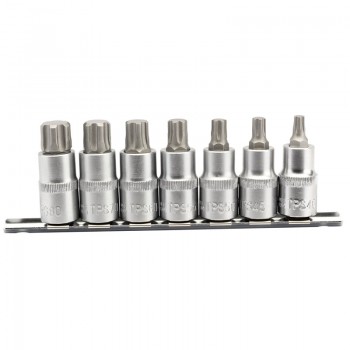 Draper TX-STAR® Plus Socket Bit Set, 1/2&rdquo; Sq. Dr., 55mm (7 Piece)