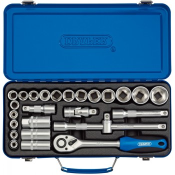 Metric Socket Set, 1/2” Sq. Dr. (26 Piece) Metric Socket Set, 1/2” Sq. Dr. (26 Piece)