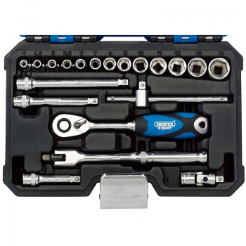 Metric Socket Set, 1/4” Sq. Dr. (20 Piece) Metric Socket Set, 1/4” Sq. Dr. (20 Piece)