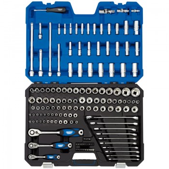 MM/AF Combined Socket Set, 1/4”, 3/8” and 1/2” Sq. Dr. (150 Piece) MM/AF Combined Socket Set, 1/4”, 3/8” and 1/2” Sq. Dr. (150 Piece)