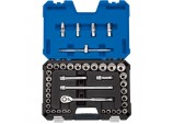Draper Expert MM/AF Combined Socket Set, 1/2” Sq. Dr., Blue (41 Piece)