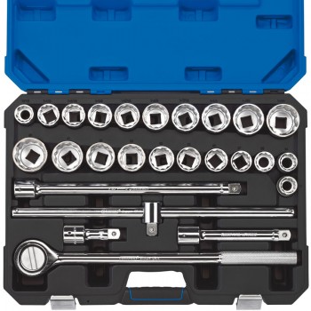 Combined MM/AF Socket Set, 3/4” Sq. Dr. (26 Piece) Combined MM/AF Socket Set, 3/4” Sq. Dr. (26 Piece)