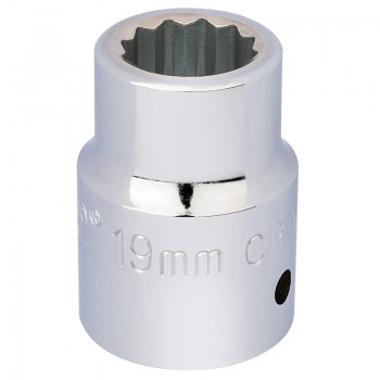 12 Point Socket, 3/4” Sq. Dr., 19mm 12 Point Socket, 3/4” Sq. Dr., 19mm