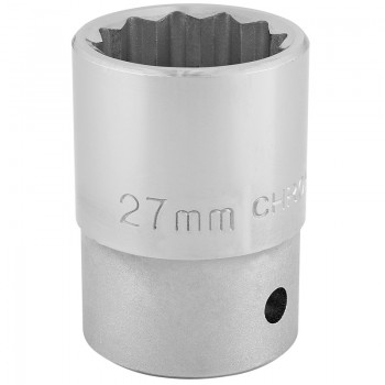12 Point Socket, 3/4” Sq. Dr., 27mm 12 Point Socket, 3/4” Sq. Dr., 27mm