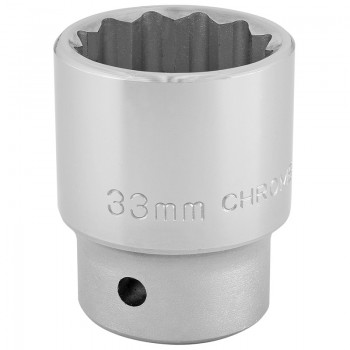 12 Point Socket, 3/4” Sq. Dr., 33mm 12 Point Socket, 3/4” Sq. Dr., 33mm