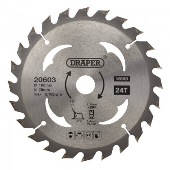 TCT Circular Saw Blade for Wood, 165 x 20mm, 24T TCT Circular Saw Blade for Wood, 165 x 20mm, 24T