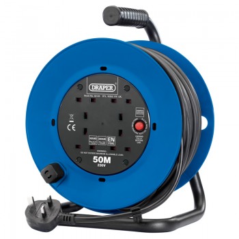 230V Four Socket Industrial Cable Reel, 50m 230V Four Socket Industrial Cable Reel, 50m