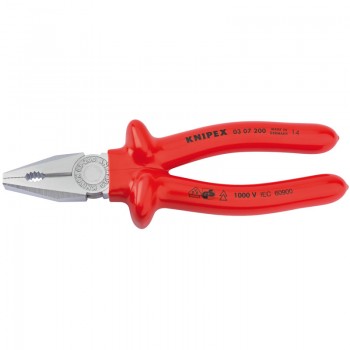 Knipex 03 07 200 Fully Insulated S Range Combination Pliers, 200mm Knipex 03 07 200 Fully Insulated S Range Combination Pliers, 200mm