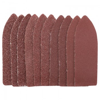 Hook and Loop Finger Sander Sheets, 67 x 67 x 22mm, 80 Grit (Pack of 10)