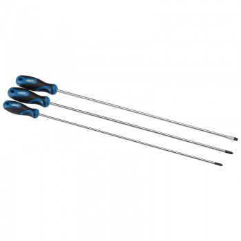 Extra Long Reach Soft Grip Screwdriver Set, 450mm (3 Piece) Extra Long Reach Soft Grip Screwdriver Set, 450mm (3 Piece)