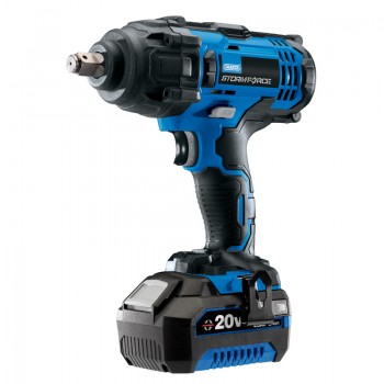 Draper Storm Force® 20V Mid-Torque Impact Wrench, 1/2&rdquo; Sq. Dr., 400Nm, 1 x 4.0Ah Battery, 1 x Charger