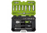 Draper Expert Metric Socket Set, 1/4” Sq. Dr., Green (25 Piece)