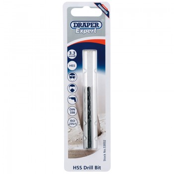 3.3mm HSS Twist Drill for 4 x 0.7 Taps