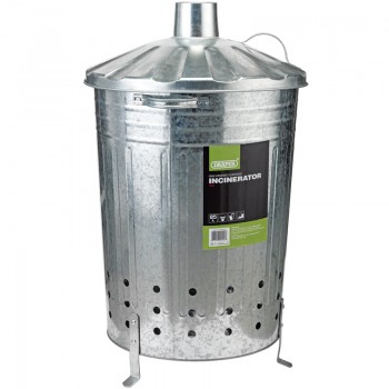 Galvanised Garden Incinerator, 85L Galvanised Garden Incinerator, 85L