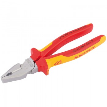Knipex 02 06 200 Fully Insulated High Leverage Combination Pliers, 200mm Knipex 02 06 200 Fully Insulated High Leverage Combination Pliers, 200mm