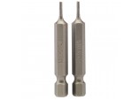 Hexagonal Insert Bit, 1.5mm, 1/4&rdquo; Hex, 50mm Long (Pack of 2)