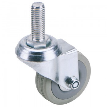 Swivel Bolt Fixing Rubber Castor, 100mm Diameter, S.W.L. 80kg