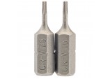 Draper TX-STAR® Insert Bit, 1/4&rdquo; Hex, 25mm Long, T6 (Pack of 2)