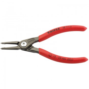 Knipex 48 11 J1 140mm Internal Straight Tip Circlip Pliers, 12 - 25mm Capacity Knipex 48 11 J1 140mm Internal Straight Tip Circlip Pliers, 12 - 25mm Capacity