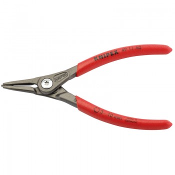 Knipex 49 11 A0 140mm External Straight Tip Circlip Pliers, 3 - 10mm Capacity Knipex 49 11 A0 140mm External Straight Tip Circlip Pliers, 3 - 10mm Capacity