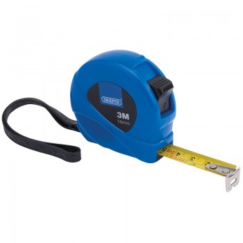 Measuring Tape, 3m/10ft x 16mm, Blue Measuring Tape, 3m/10ft x 16mm, Blue