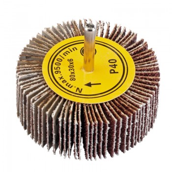 Abrasive Flap Wheel, 80 x 30mm, 40 Grit Abrasive Flap Wheel, 80 x 30mm, 40 Grit