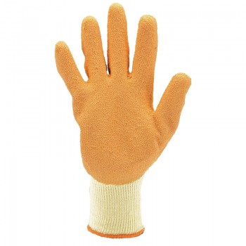 Heavy Duty Latex Coated Work Gloves, Extra Large, Orange (Pack of 10) Heavy Duty Latex Coated Work Gloves, Extra Large, Orange (Pack of 10)
