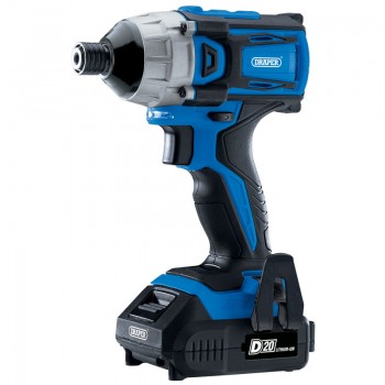 D20 20V Brushless Impact Driver, 1/4” Hex, 180Nm, 2 x 2.0Ah Batteries, 1 x Charger D20 20V Brushless Impact Driver, 1/4” Hex, 180Nm, 2 x 2.0Ah Batteries, 1 x Charger