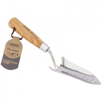 Draper Heritage Stainless Steel Transplanting Trowel with Ash Handle Draper Heritage Stainless Steel Transplanting Trowel with Ash Handle